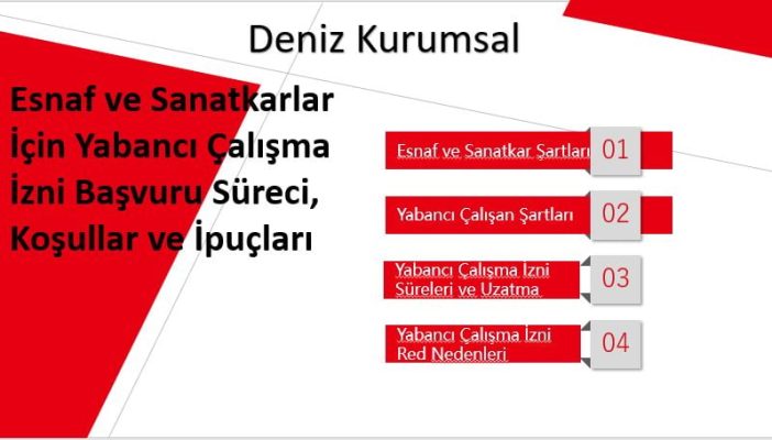 Şahıs işyerlerinde yabancı çalışma izni başvuru süreci ve gereklilikleri hakkında bilgilendirici görsel