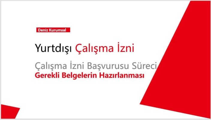 Yurtdışı Çalışma İzni Başvurusu